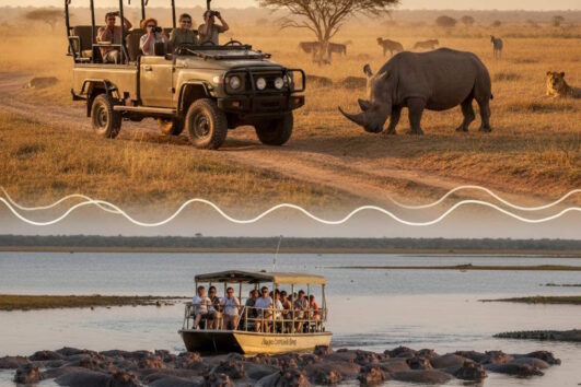 Imfolozi (Hluhluwe) Big 5 Safari & Hippo/Crocodile Cruise